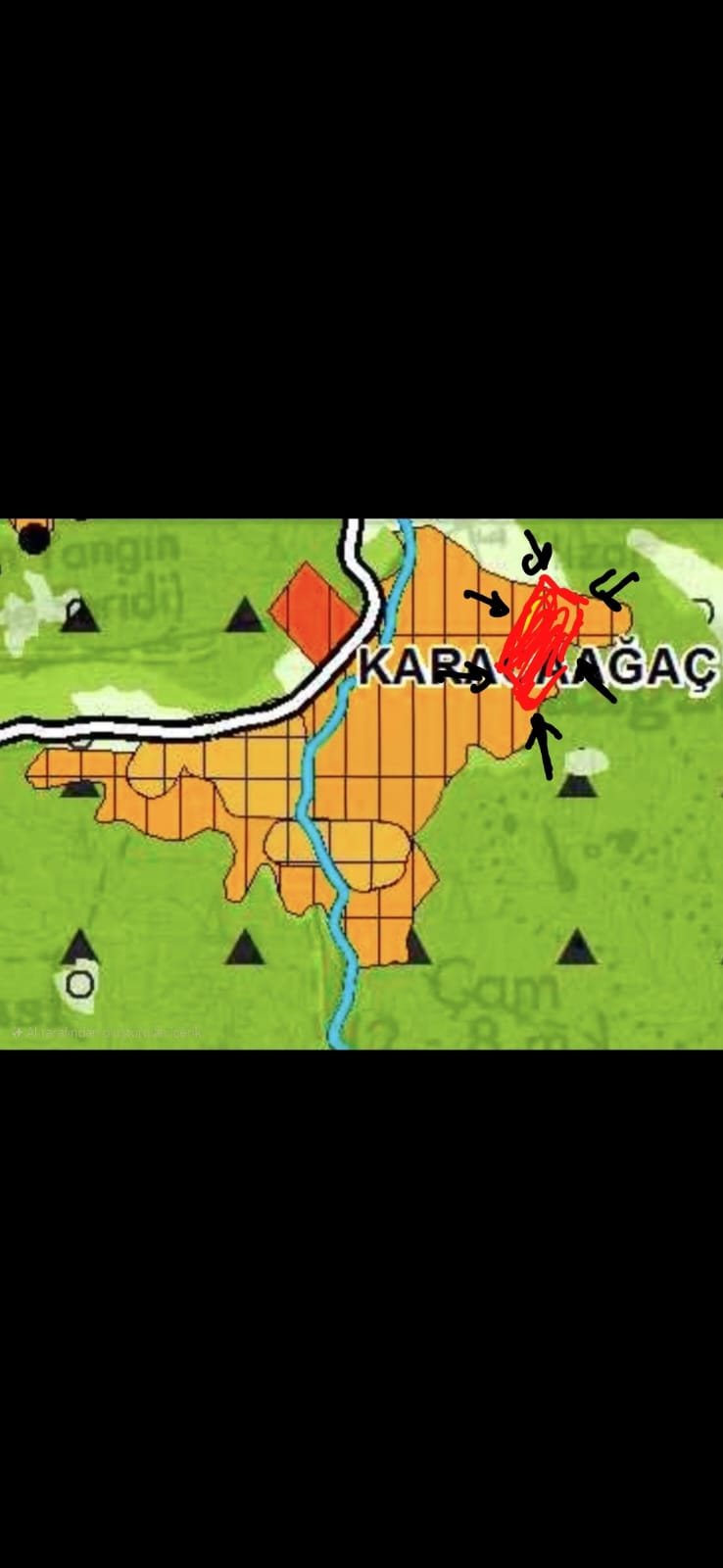 Dalaman Karacaağaçta 9734 m² Turizm İmar Planı İçinde Satılık