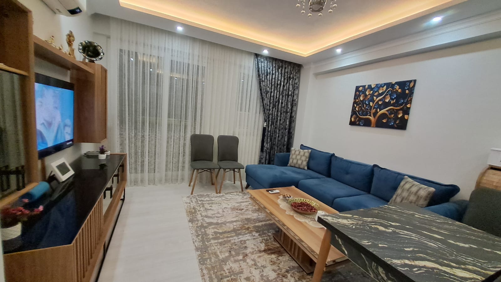 DALAMAN KARAÇALIDA MERKEZİ KONUMDA SATILIK 1+1 ARA KAT DAİRE